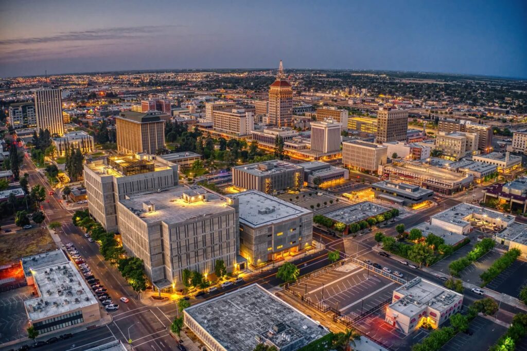 Fresno city skyline
