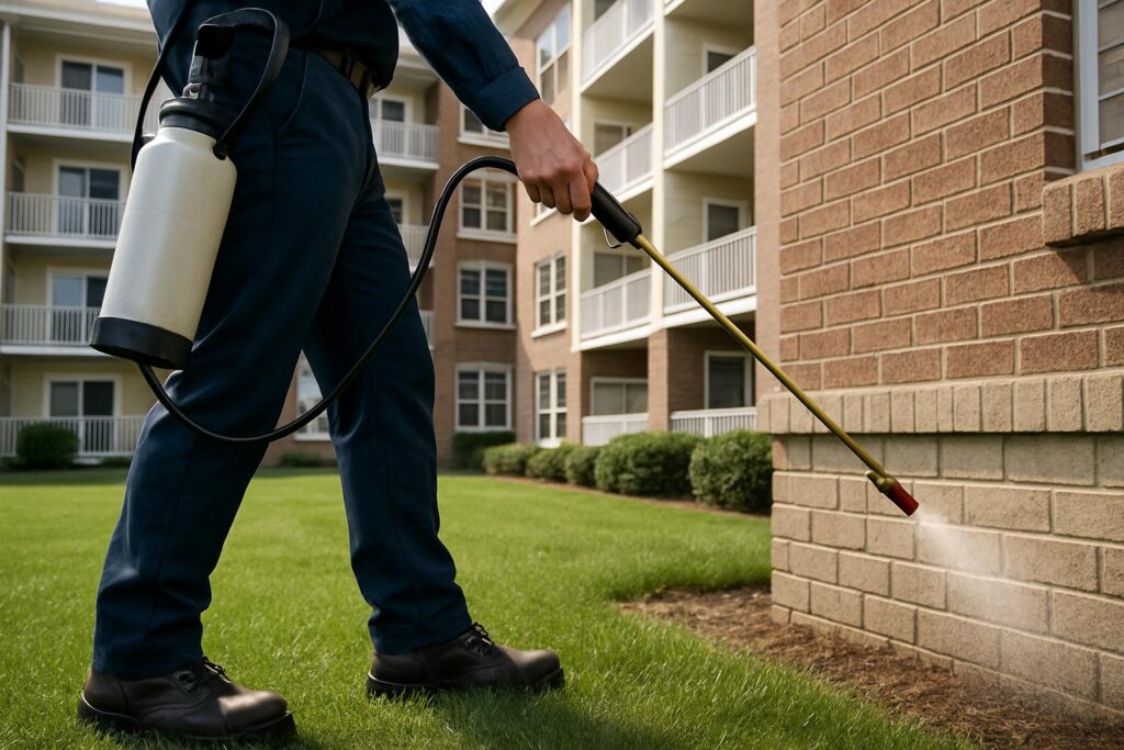 Commercial pest treatment application